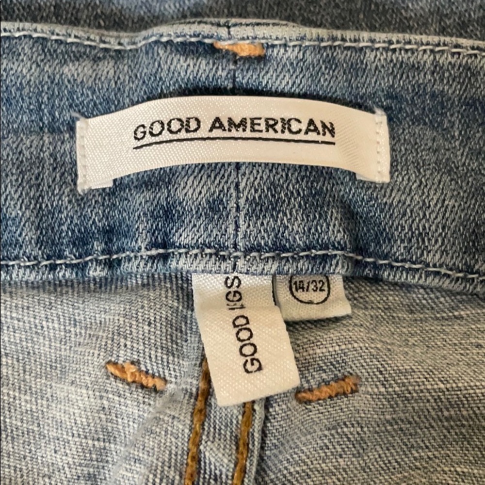 Good American Skinny Fringe Jeans